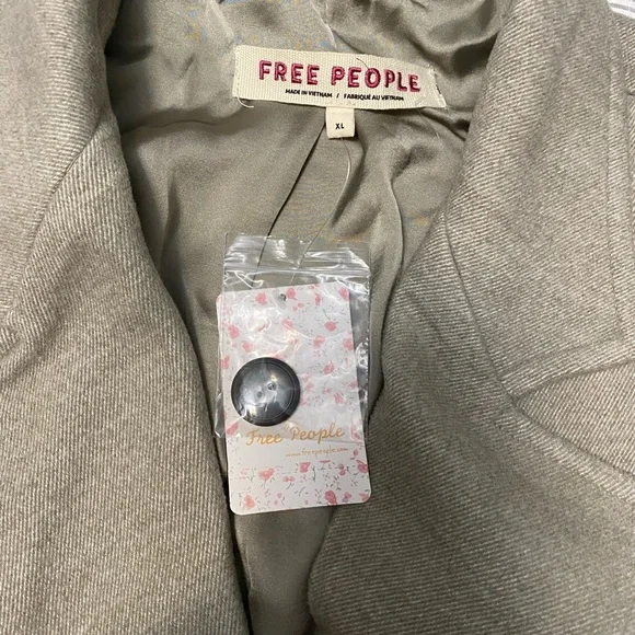 Free People Hannah Slouchy Soft Oversized Blazer Jacket XL NWT oatmeal - Picture 2 of 11